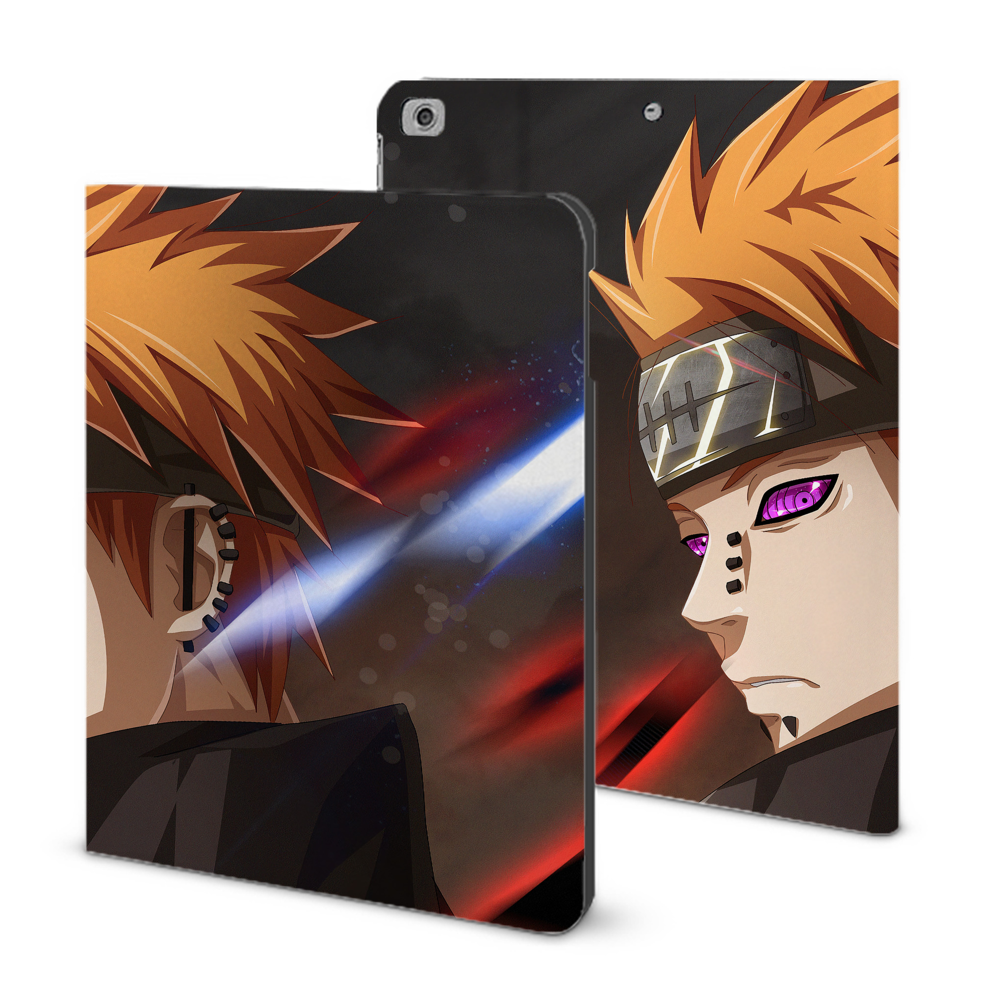 （画像用） NARUTO -ナルト- NARUTO -ナルト- 疾風伝 IPad ケース ブック型 PUレザー TPU 耐衝撃 軽量 薄型 ペン収納なし 全面保護 IPad 各モデル対応